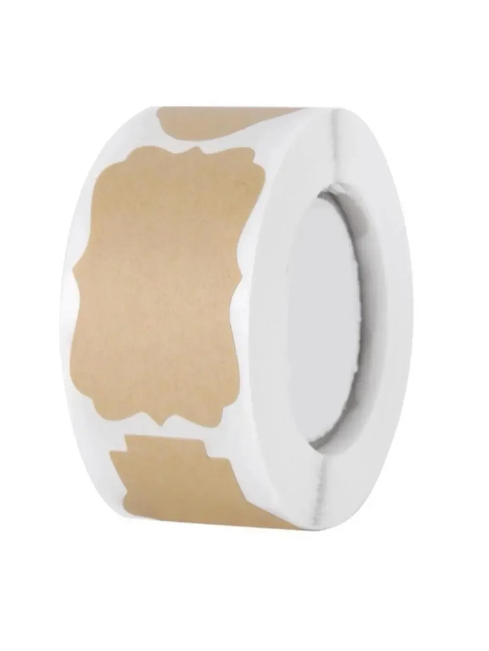 Stickers 500pcs Self-Adhesive Kraft Paper Labels Roll Bakery Home Office NEW